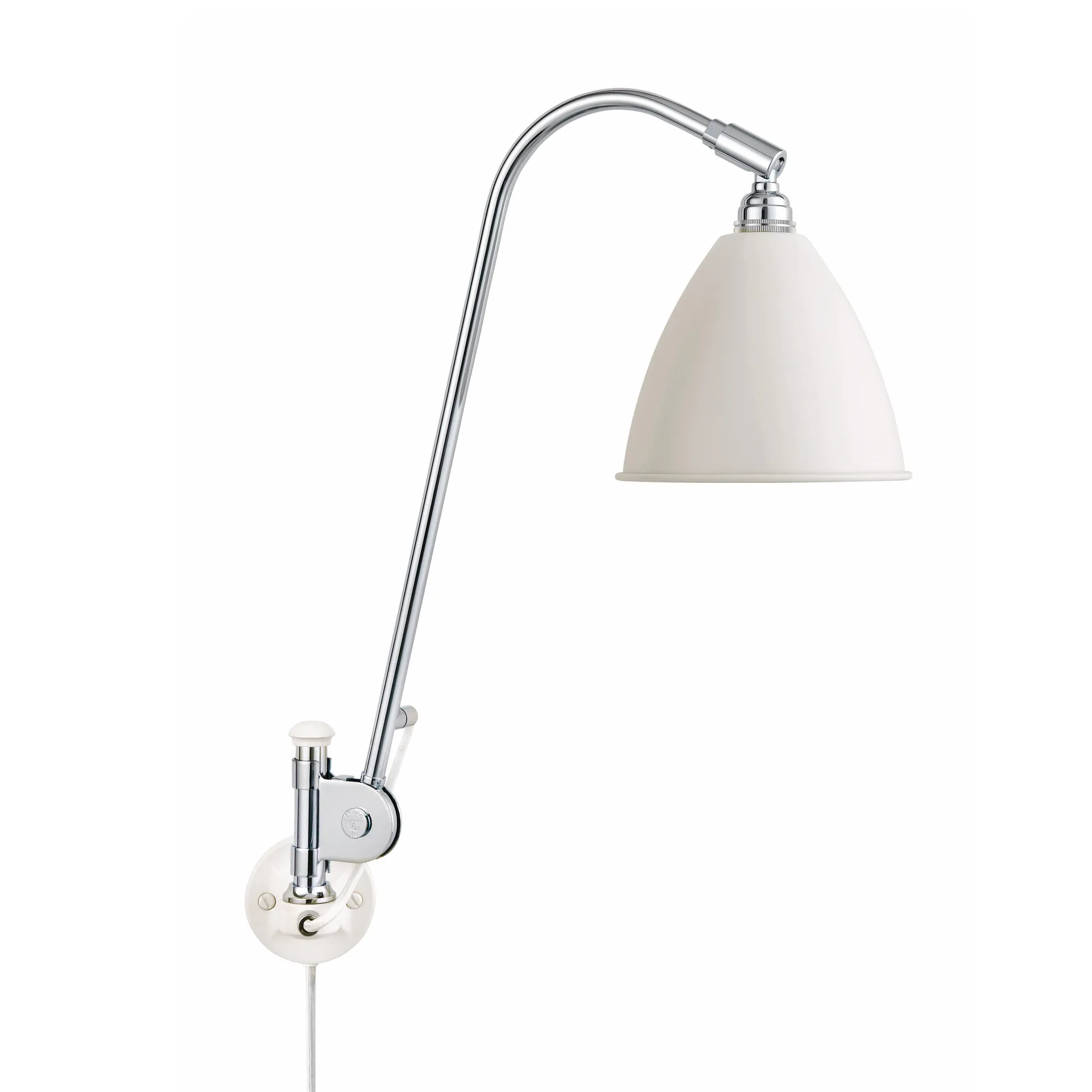 Lampe murale Bestlite BL6, blanc mat-chrome GUBI