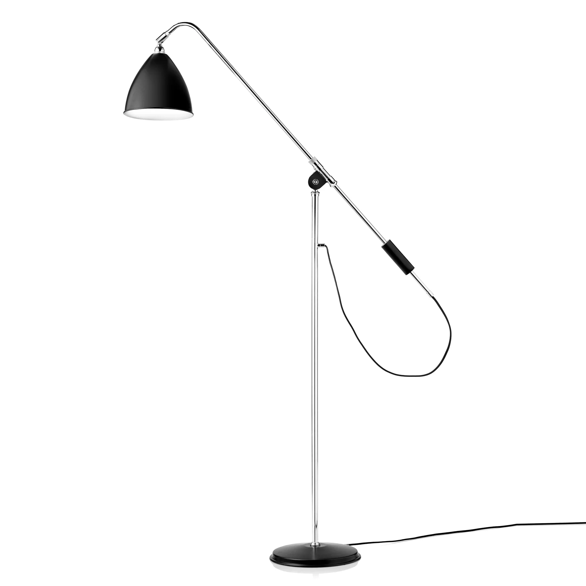 Lampe sur pied Bestlite BL4, Noir-chrome GUBI
