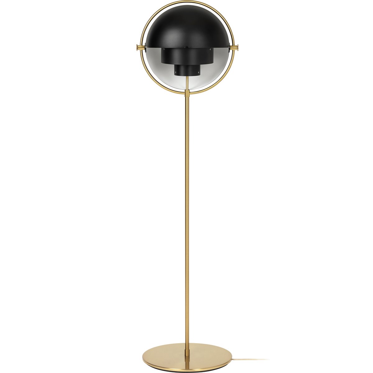 GUBI Lampe sur pied Multi-Lite Laiton-noir | Design Scandinave | Lampes sur pieds | Noir