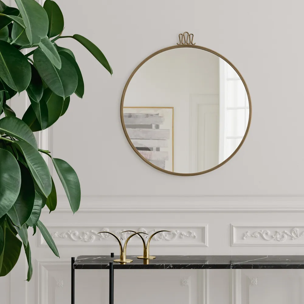 Miroir Randaccio, antique brass, medium GUBI