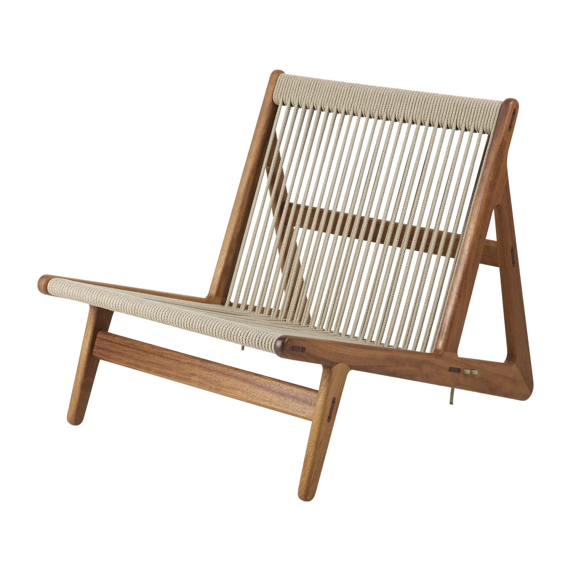 MR01 Initial outdoor lounge chair, Bois d'iroko huilé GUBI