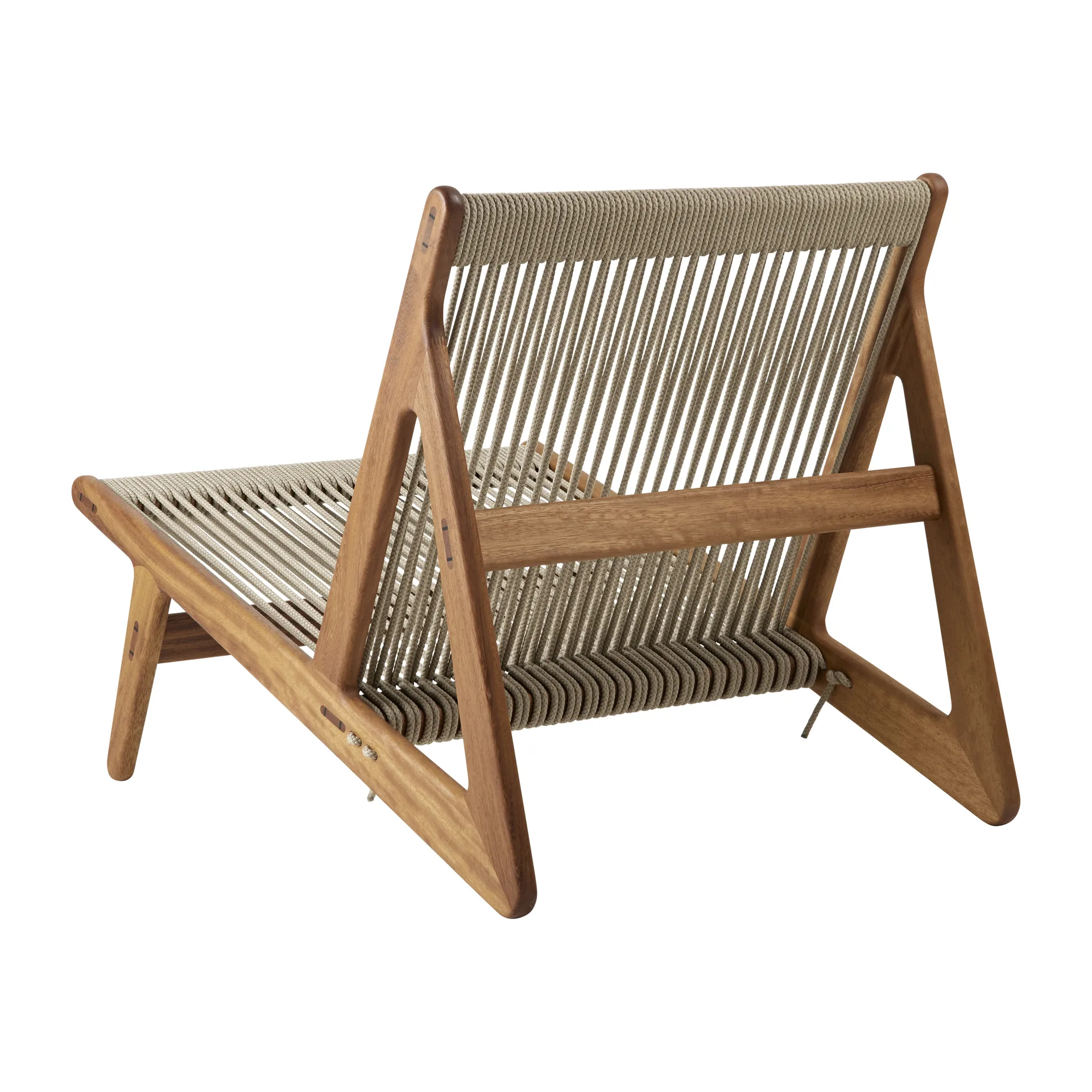 MR01 Initial outdoor lounge chair, Bois d'iroko huilé GUBI