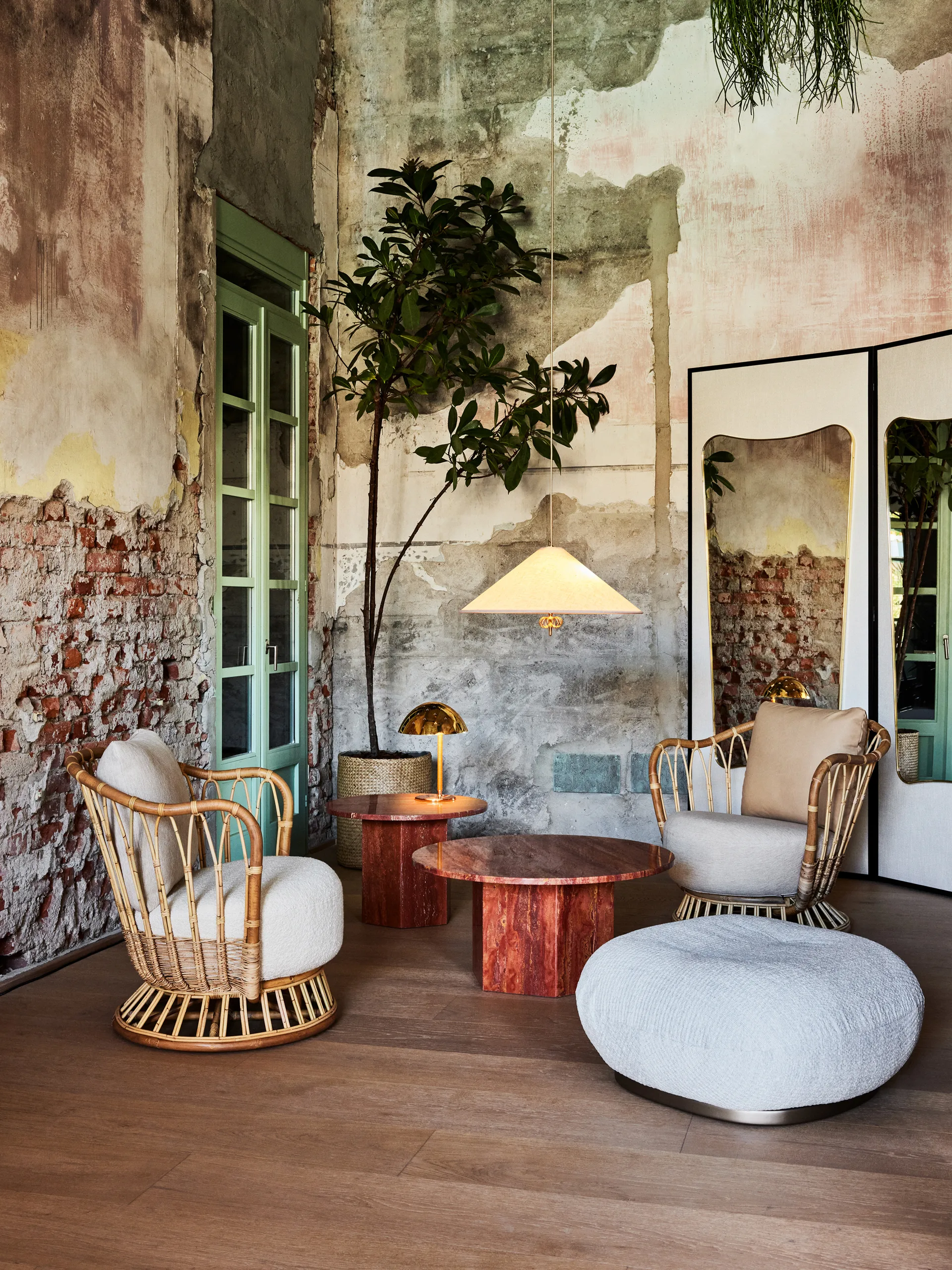 Plafonnier 1967, Toile-laiton GUBI