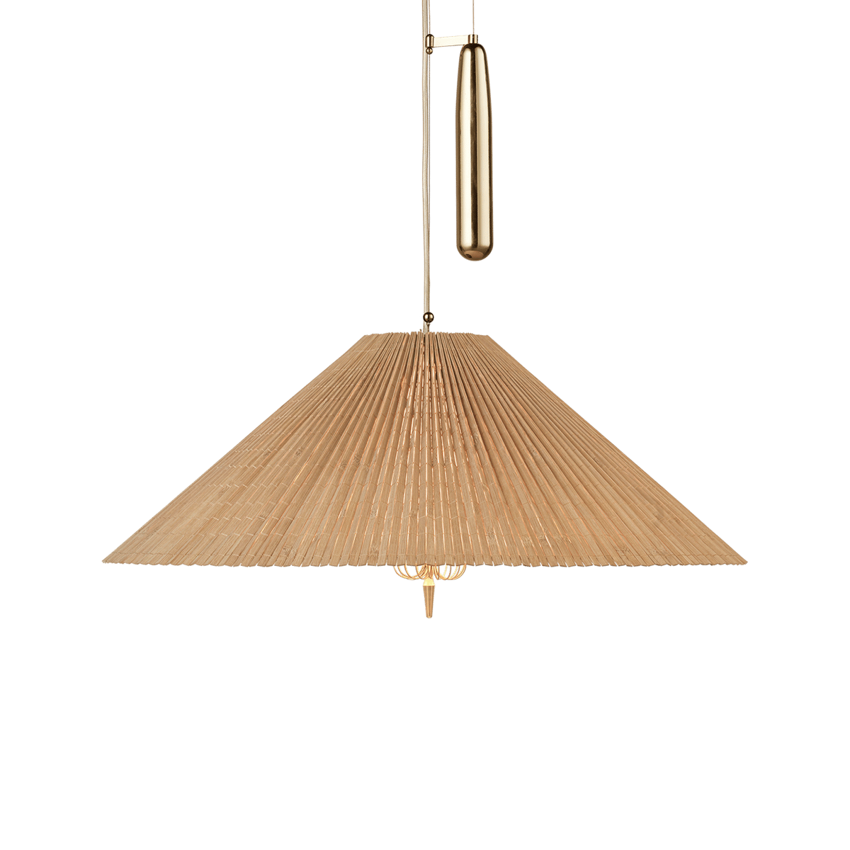 GUBI Plafonnier A1972 o60 cm Bambou-laiton | Design Scandinave | Suspensions & lustres | Beige