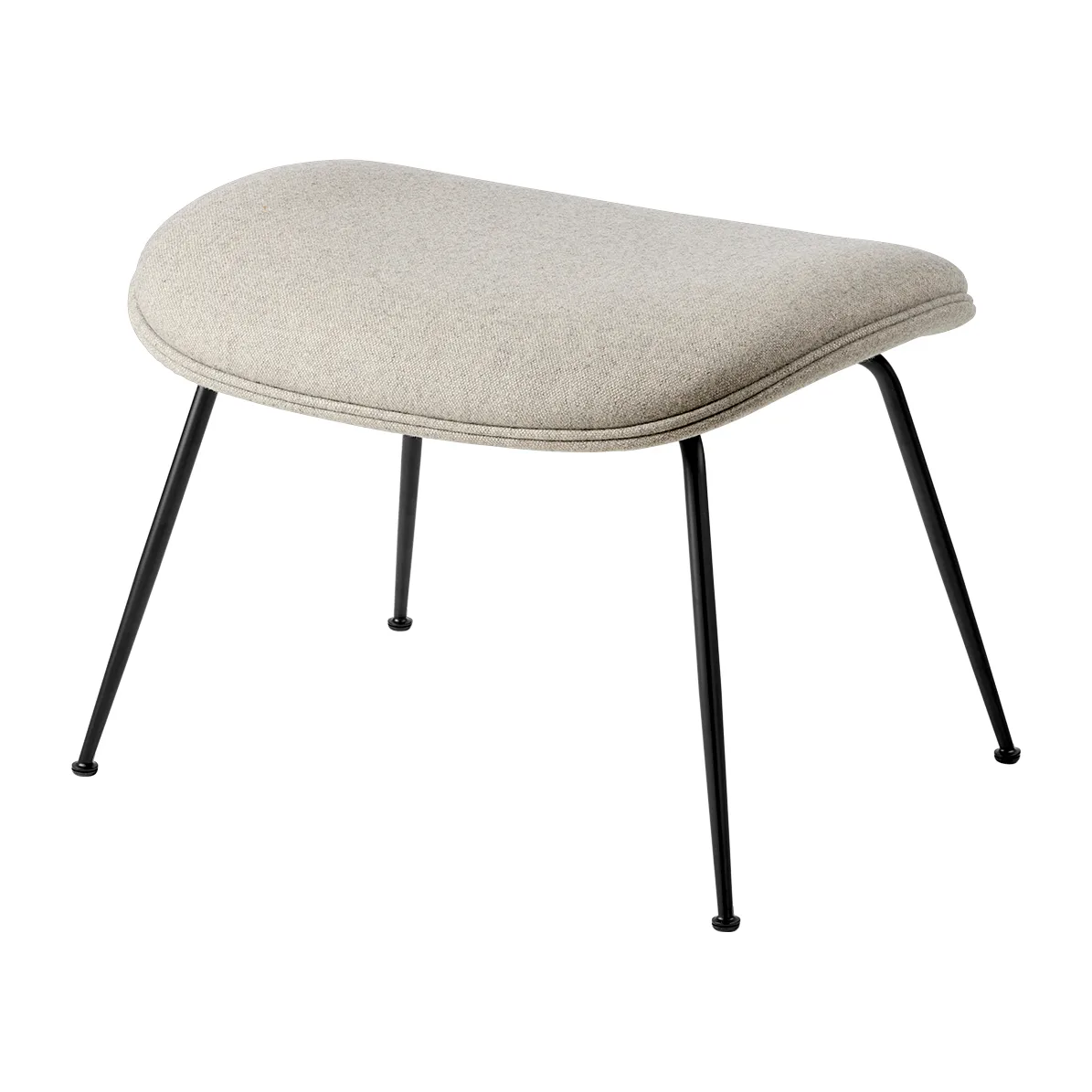 Repose-pieds Beetle Ottoman conic base entièrement revêtu, Plain 0025-black GUBI