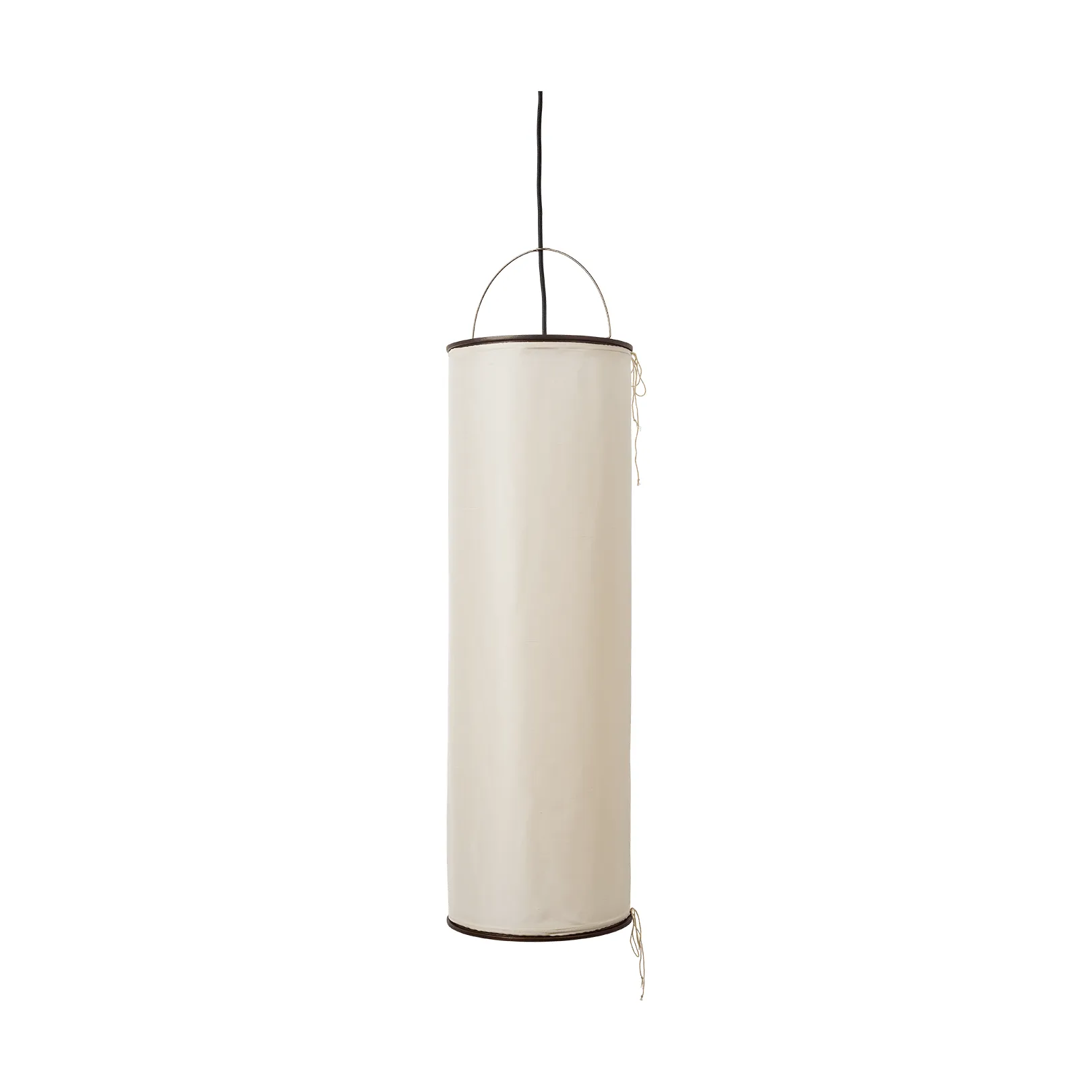 Silk Lantern suspension, Blanc naturel silk-semi matt noir GUBI