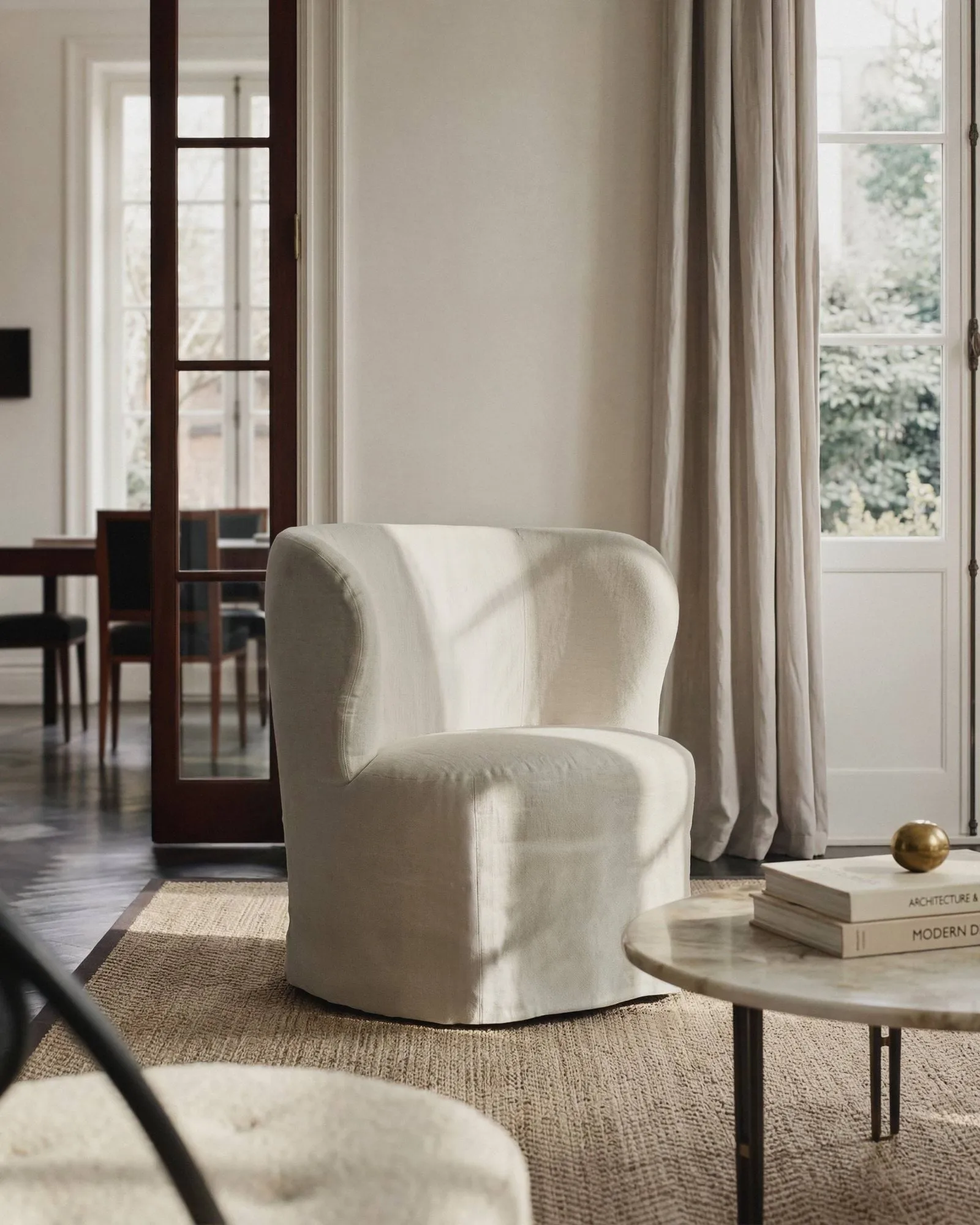 Stay Slipcover fauteuil lounge, Linen 0023, taille S GUBI