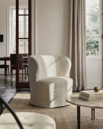 Stay Slipcover fauteuil lounge - Linen 0023, taille S - GUBI