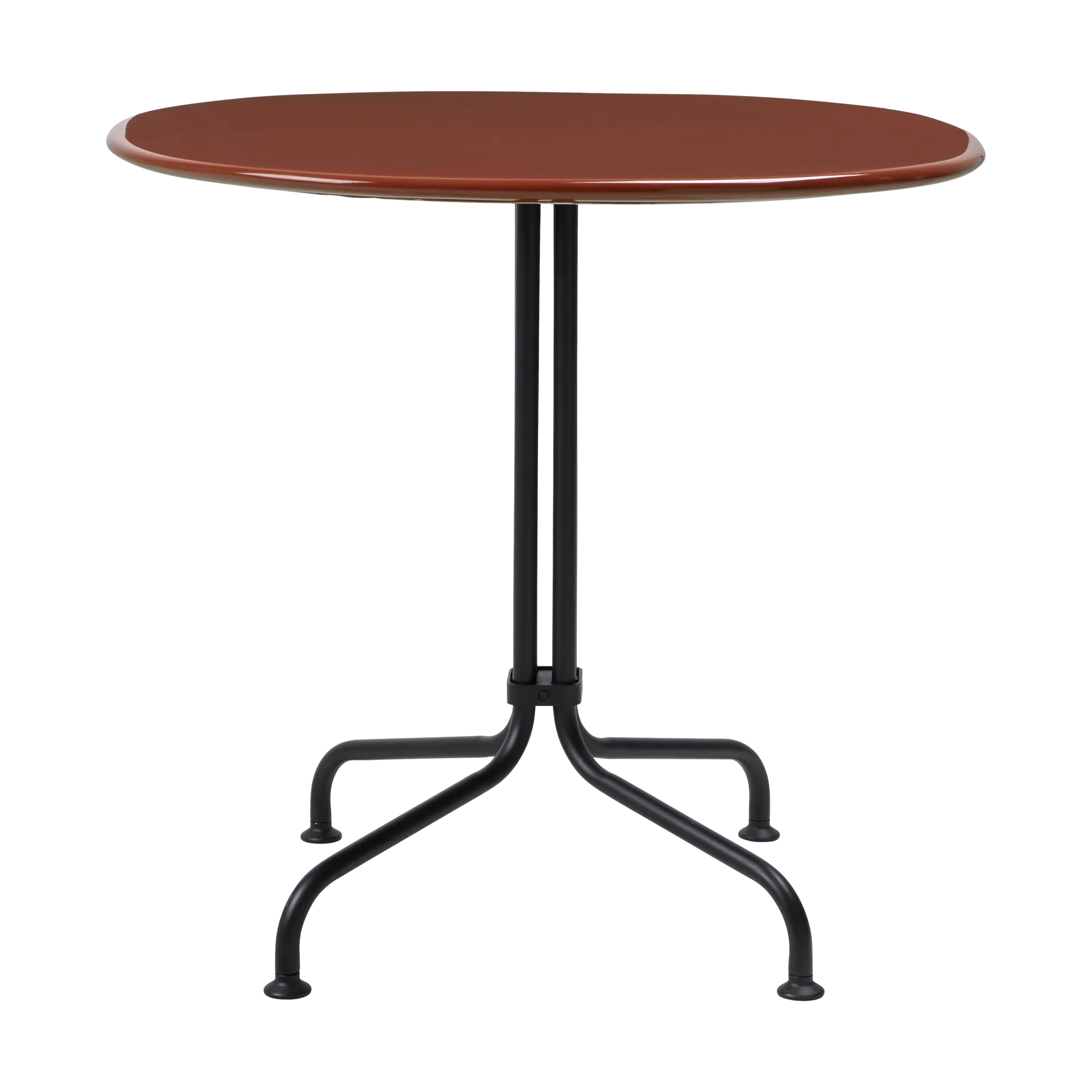 Table à manger Carmel Bistro, 75x75 cm, Rock red-black semi matt GUBI