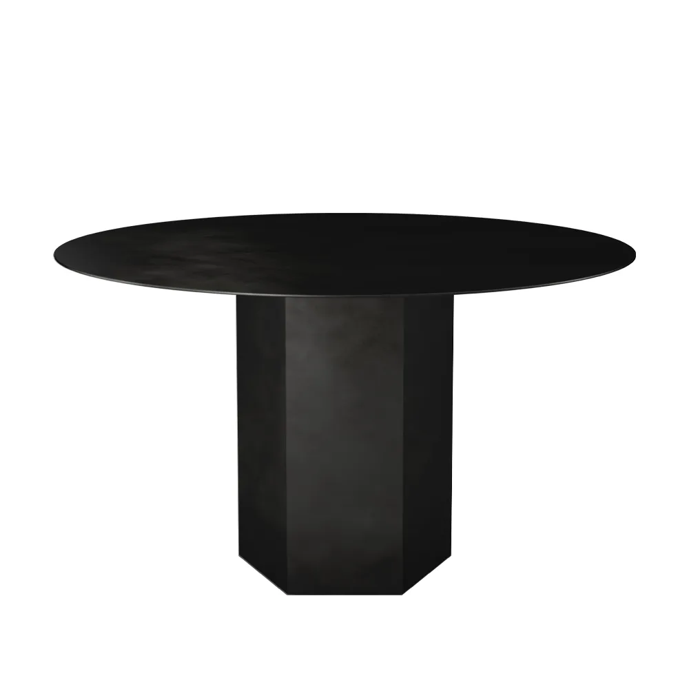 Table à manger Epic Steel, midnight black GUBI