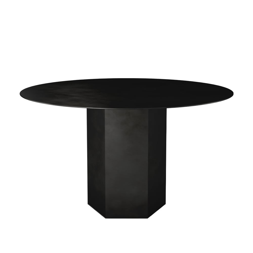 GUBI Table à manger Epic Steel midnight black | Design Scandinave | Tables à manger | Noir