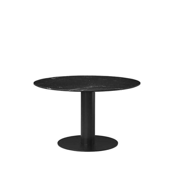 Table à manger Gubi 2.0 - marble black, ø110, structure noire - GUBI