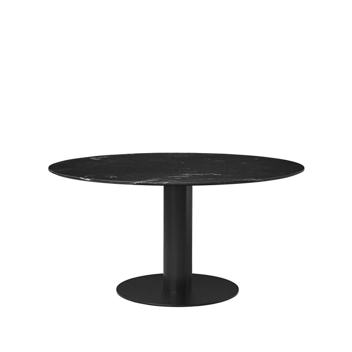 Table à manger Gubi 2.0 - marble black, ø150, structure noire - GUBI
