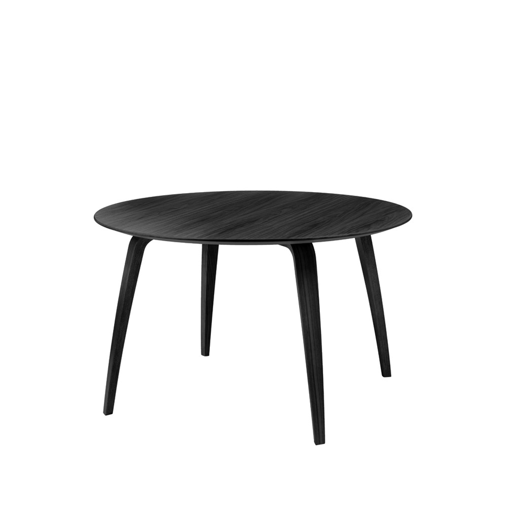 GUBI Table à manger Gubi ronde black stained ash | Design Scandinave | Tables à manger | Noir