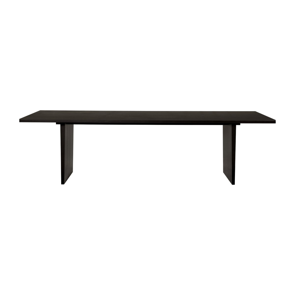 GUBI Table à manger Private 100x260 cm Marron-chêne teinté noir