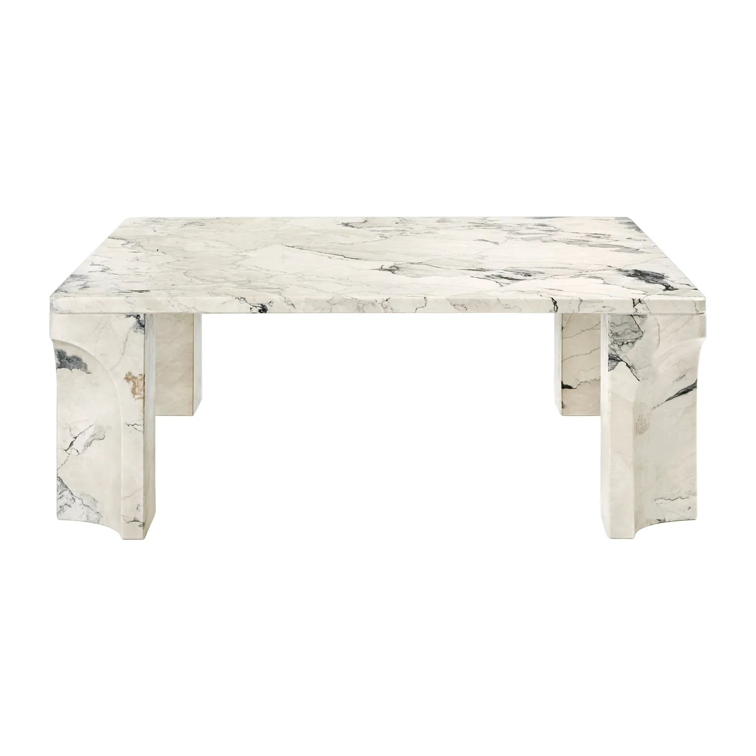Table basse Doric 80x80 cm, Gris électrique GUBI