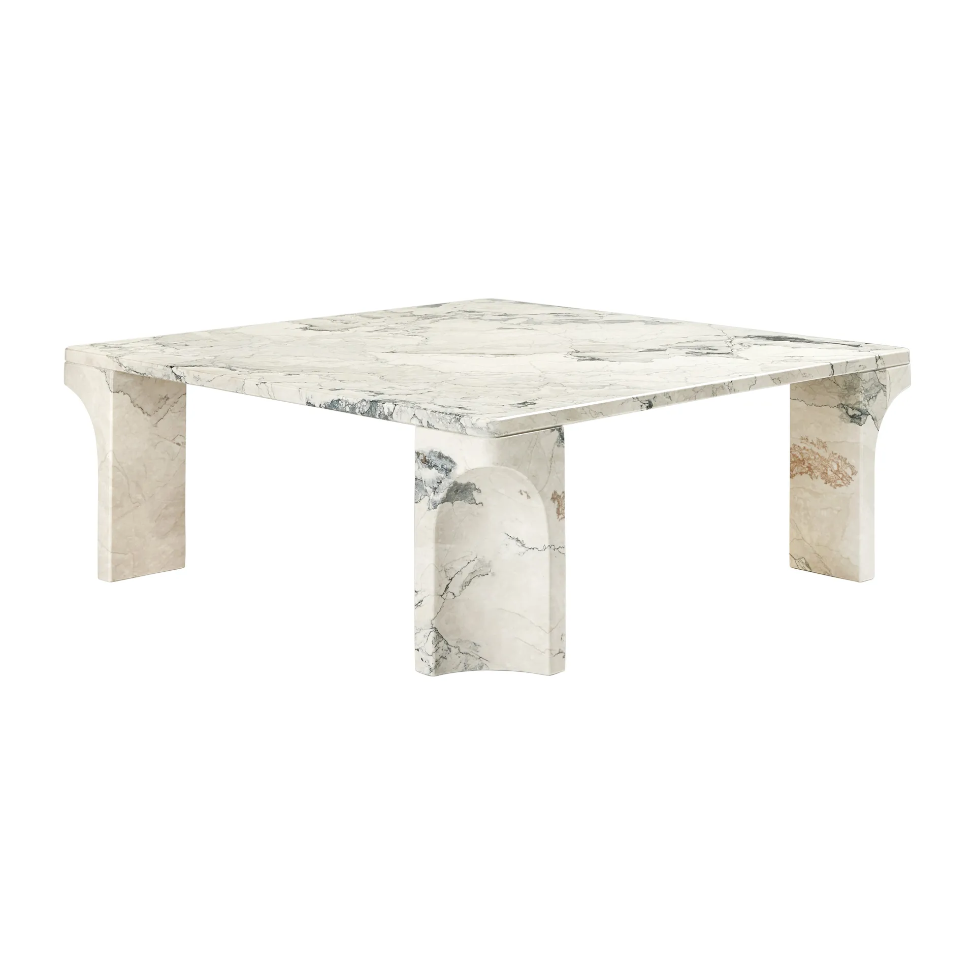 Table basse Doric 80x80 cm, Gris électrique GUBI