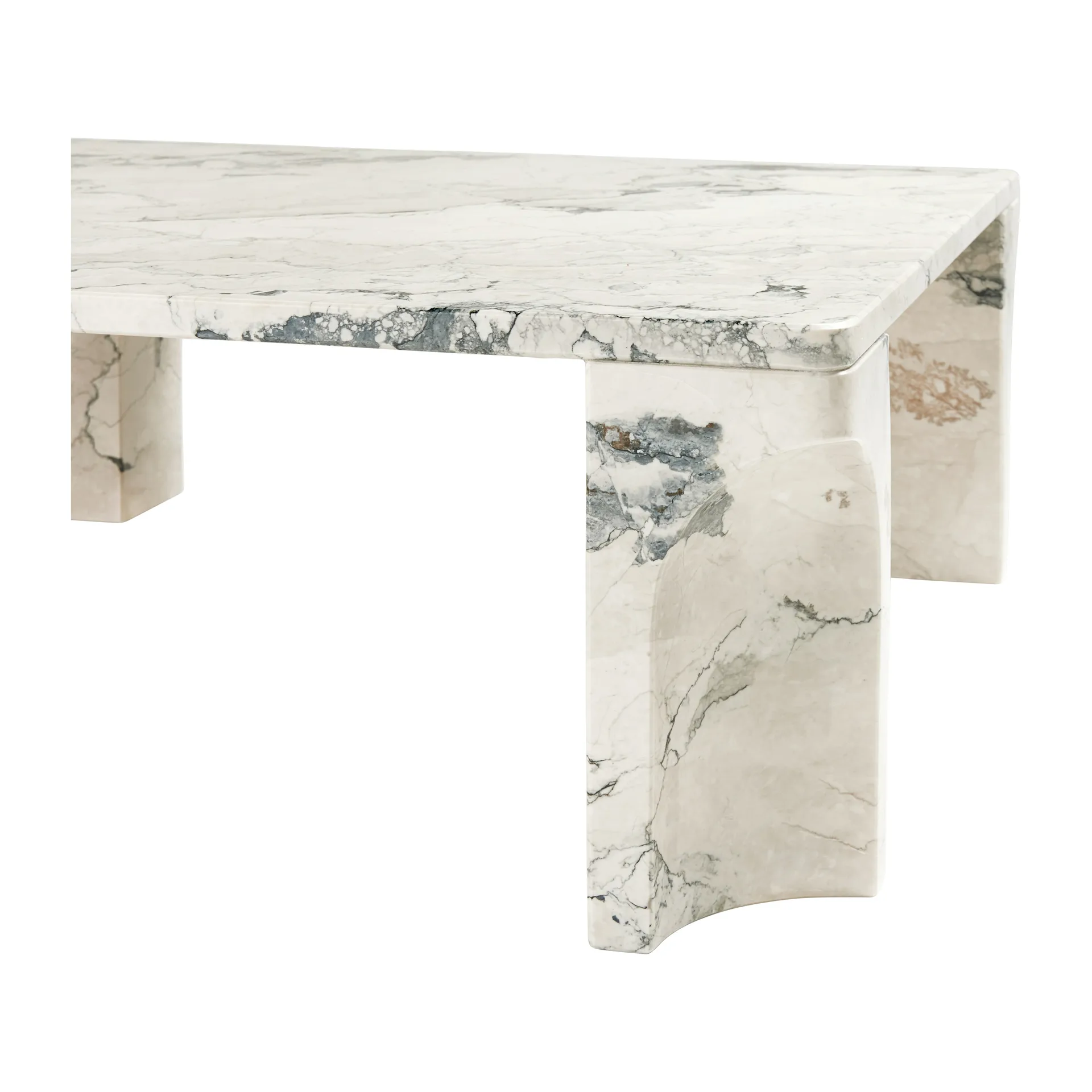 Table basse Doric 80x80 cm, Gris électrique GUBI