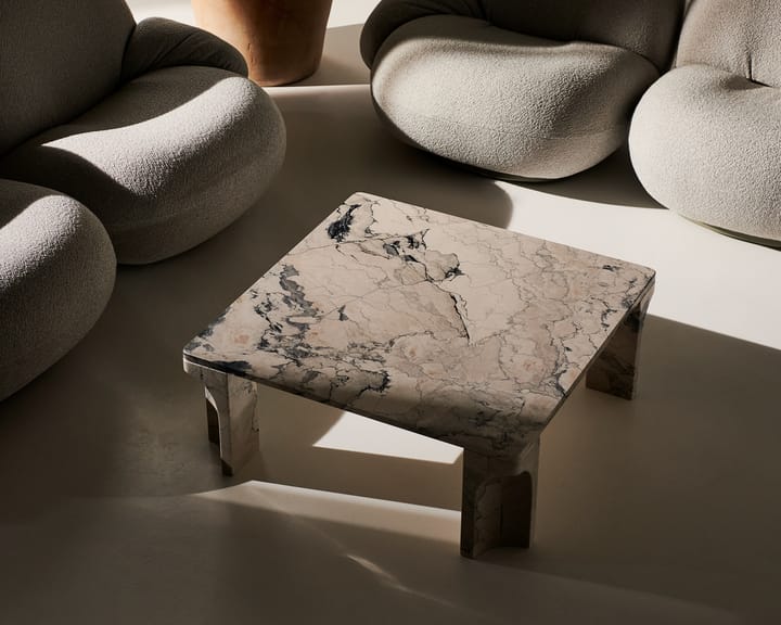 Table basse Doric 80x80 cm, Gris électrique GUBI