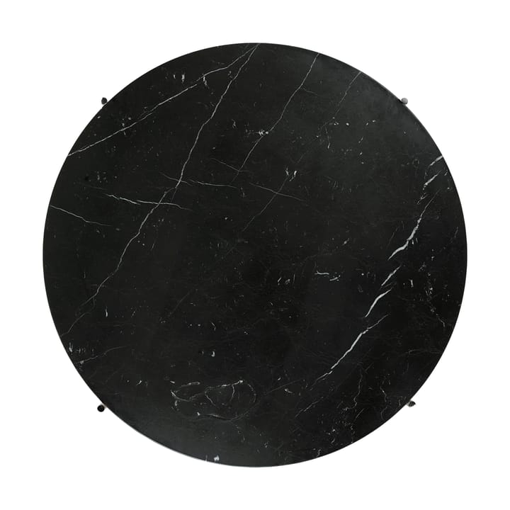 Table basse en acier poli TS Ø80 - Black marquina marble - GUBI
