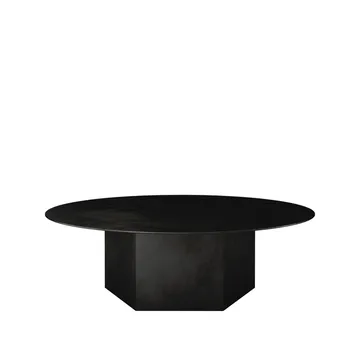 Table basse Epic Steel - Midnight black, Ø110cm - GUBI