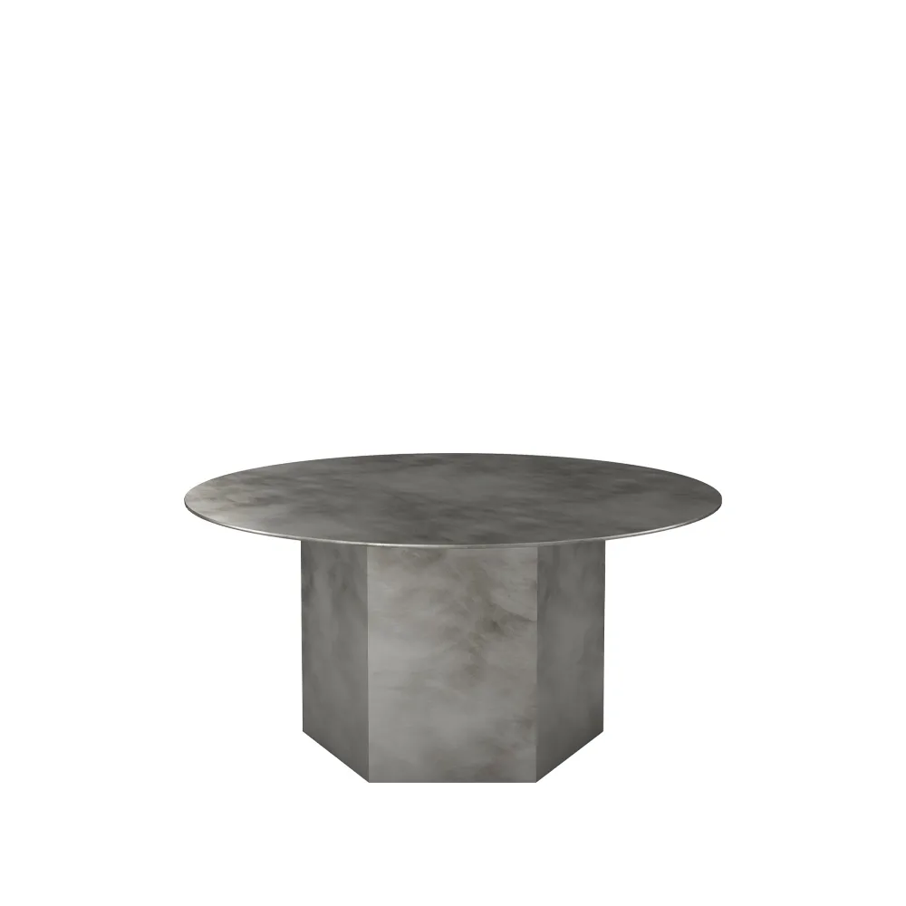 Table basse Epic Steel, Misty grey, Ø80cm GUBI