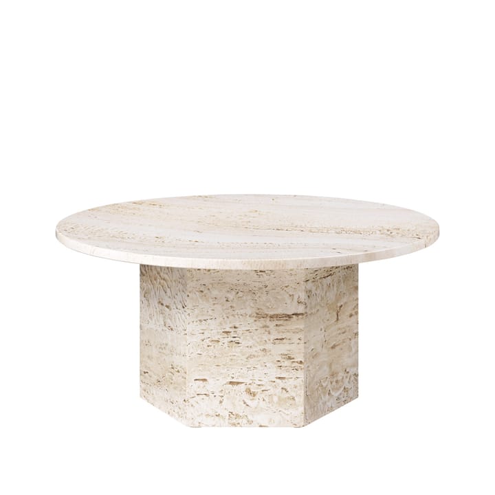 Table basse Epic - white, ø80 - GUBI