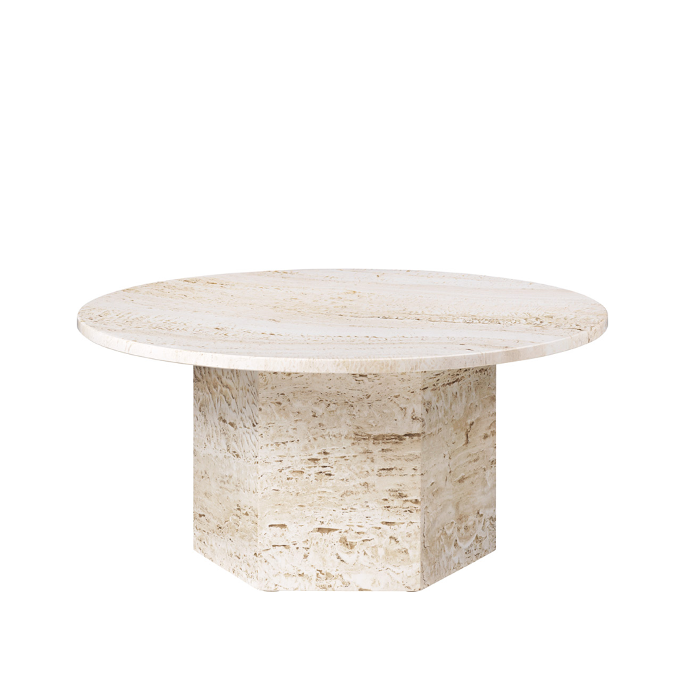 GUBI Table basse Epic White, o80 | Design Scandinave | Table de salon | Blanc