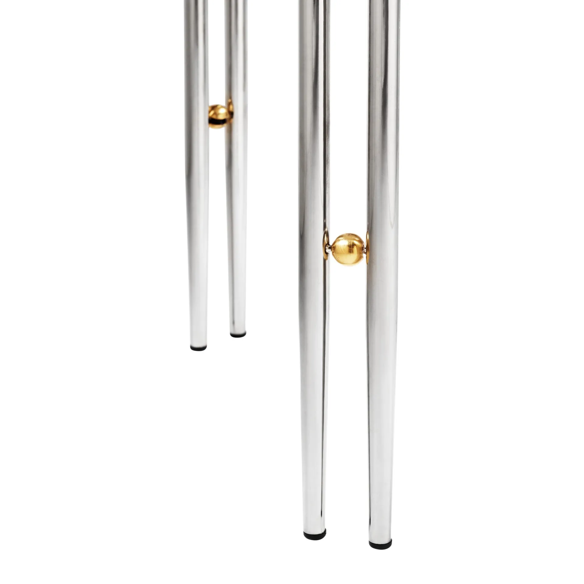 Table basse IOI Ø50 cm, Chrome-laiton-marbre blanc GUBI