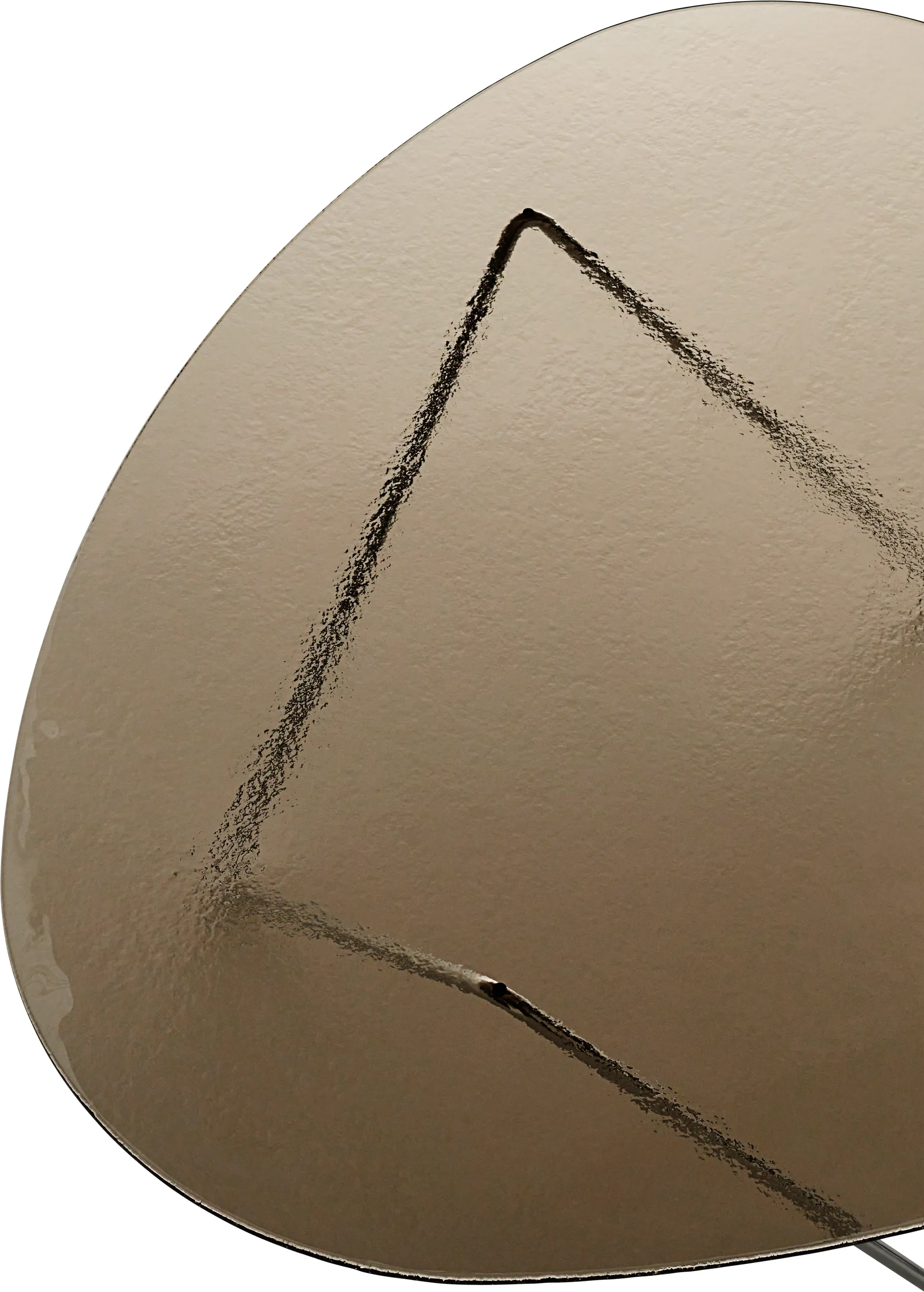 Table basse Pedrera, Chrome-verre structuré bronze GUBI