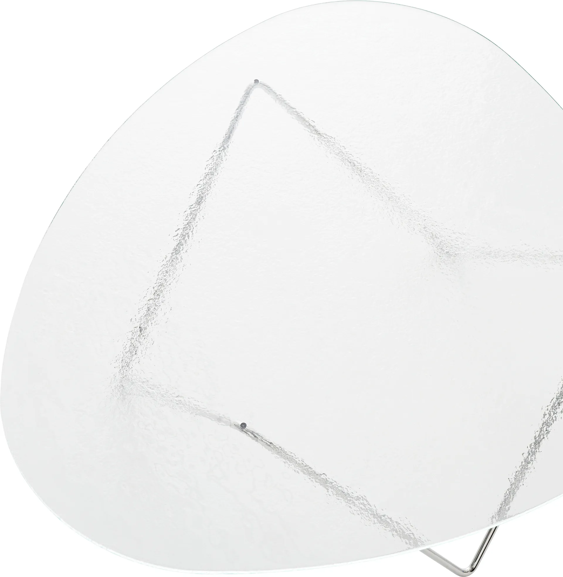 Table basse Pedrera, Chrome-verre structuré transparent GUBI