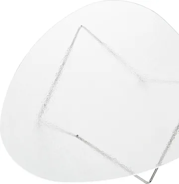 Table basse Pedrera - Chrome-verre structuré transparent - GUBI