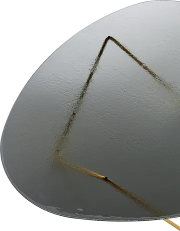 Table basse Pedrera - Laiton semi-mat-verre structuré smoke - GUBI