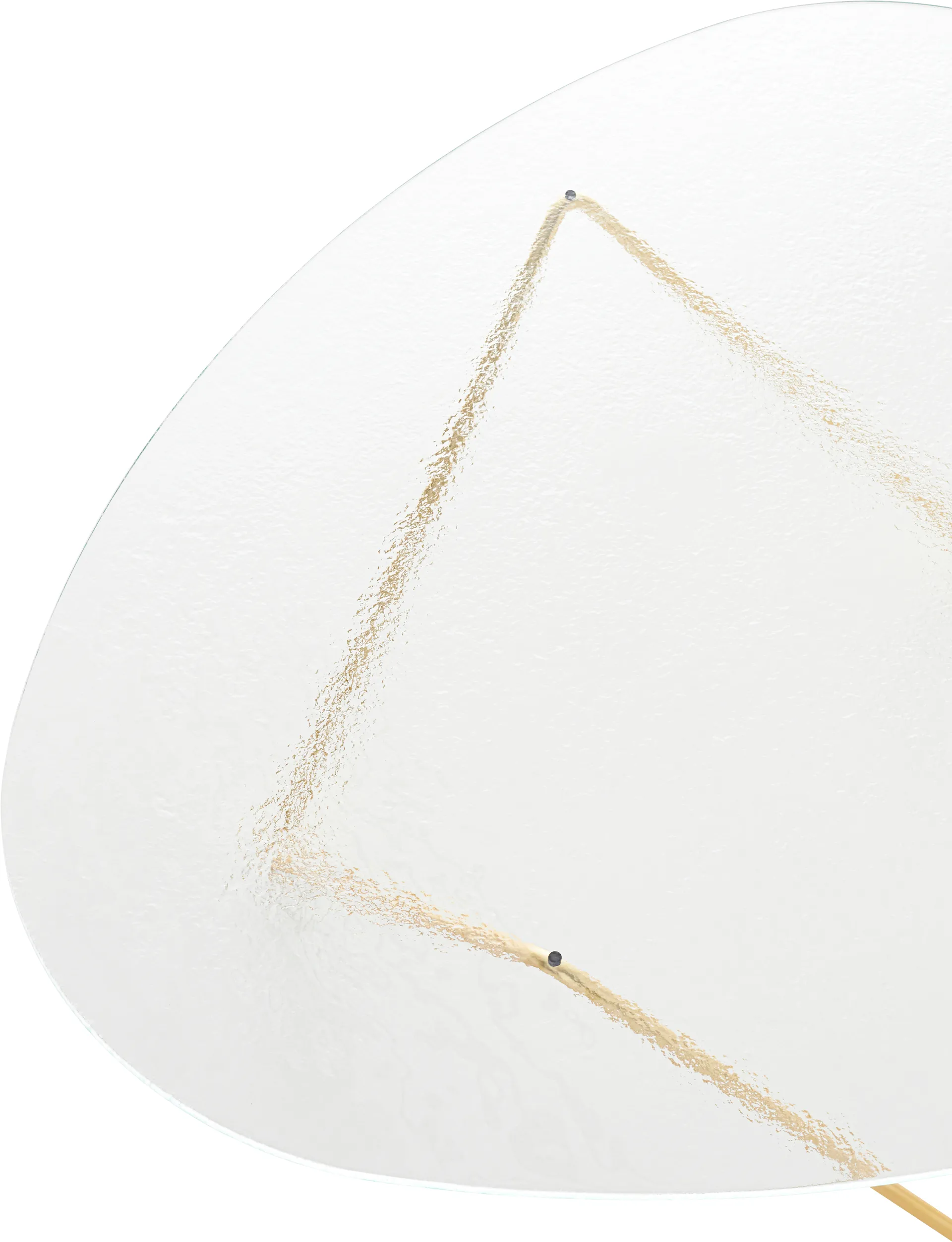 Table basse Pedrera, Laiton semi-mat-verre structuré transparent GUBI