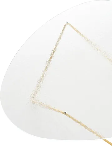 Table basse Pedrera - Laiton semi-mat-verre structuré transparent - GUBI