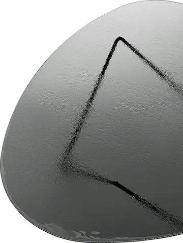 Table basse Pedrera - Noir semi-mat-verre structuré smoke - GUBI