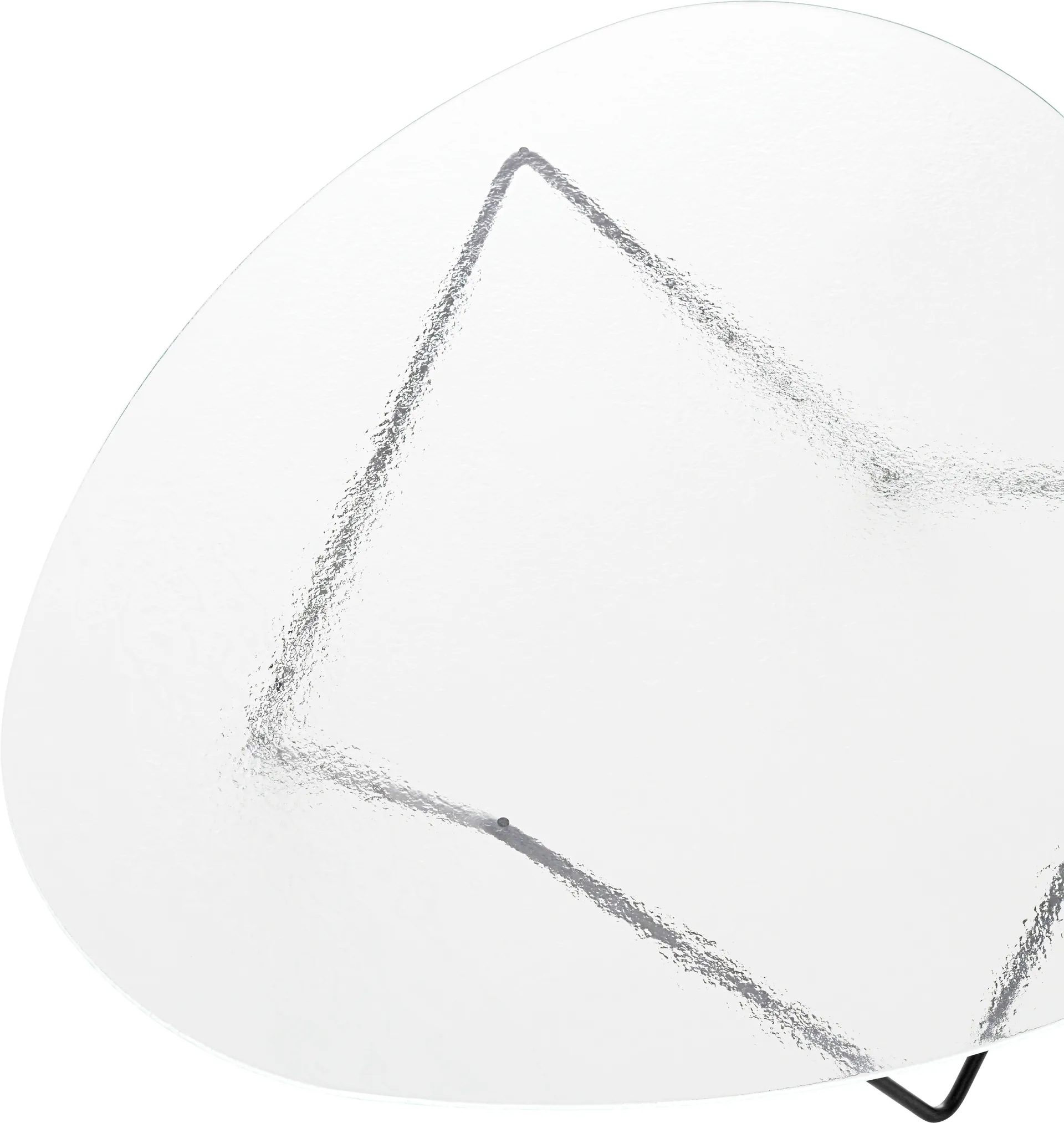 Table basse Pedrera, Noir semi-mat-verre structuré transparent GUBI