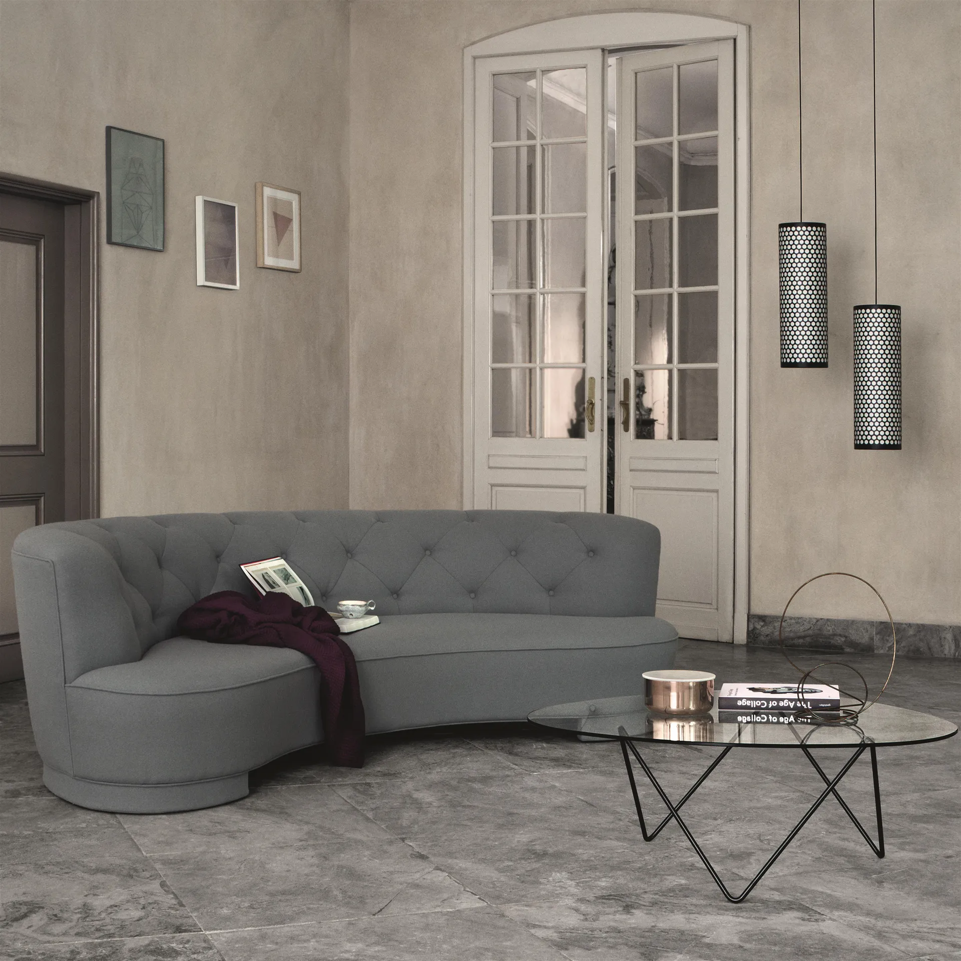 Table basse Pedrera, pieds noirs GUBI