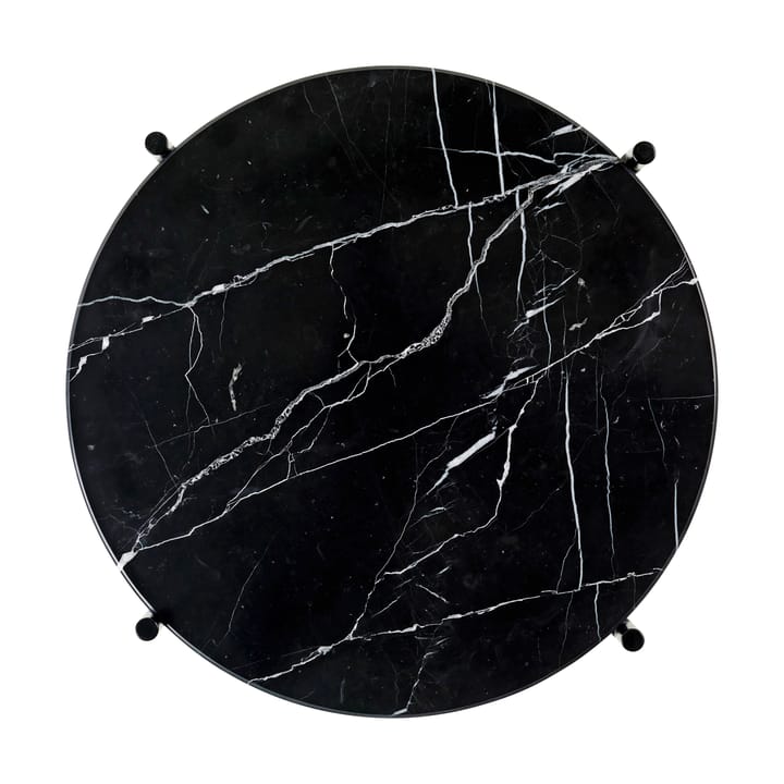 Table d’appoint en acier poli TS Ø40 - Black marquina marble - GUBI