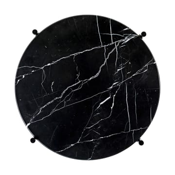 Table d’appoint en acier poli TS Ø40 - Black marquina marble - GUBI