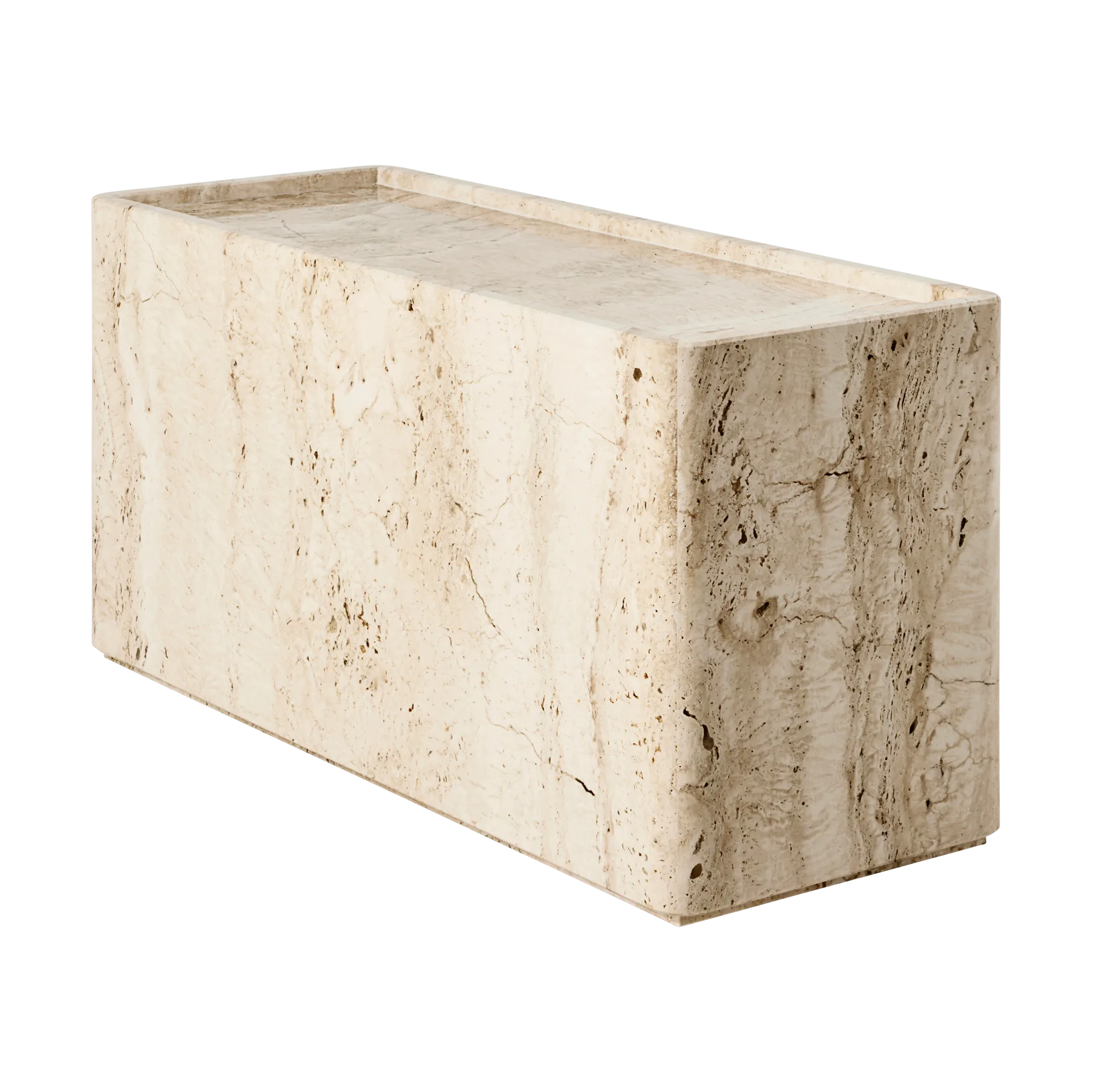 Table d'appoint Pietra 30x80x40 cm, Travertin blanc neutre GUBI
