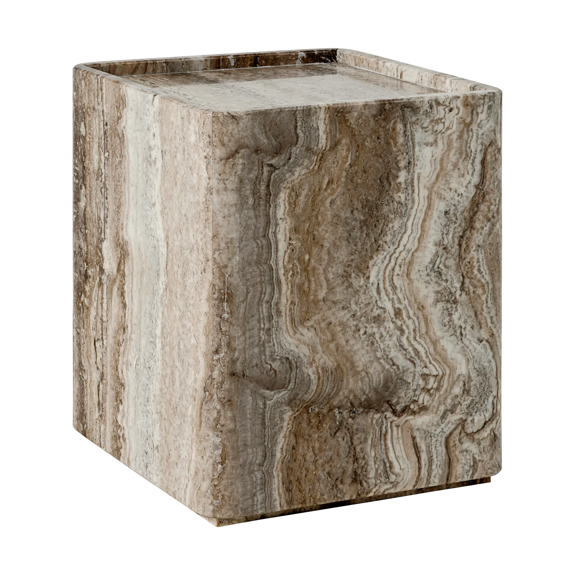 Table d'appoint Pietra 33x33x40 cm, Lively sepia GUBI