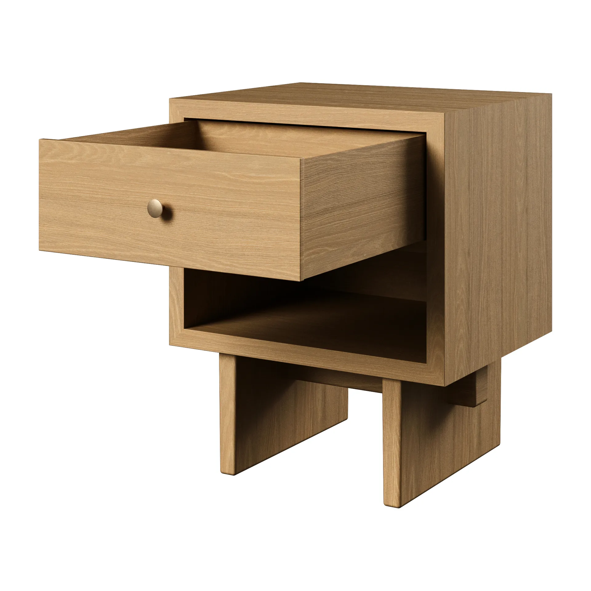 Table d'appoint Private 40x50 cm, chêne teinté clair GUBI