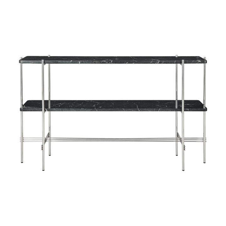 Table d’appoint TS Console 120x30x72 cm - Black marquina marble-acier - GUBI