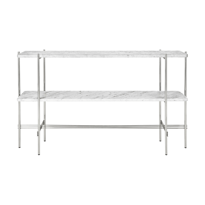 Table d’appoint TS Console 120x30x72 cm - White carrara marble-acier - GUBI