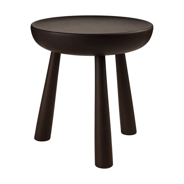 Totto tabouret - Sapele laqué teinté foncé, Ø31x32,6 cm - GUBI