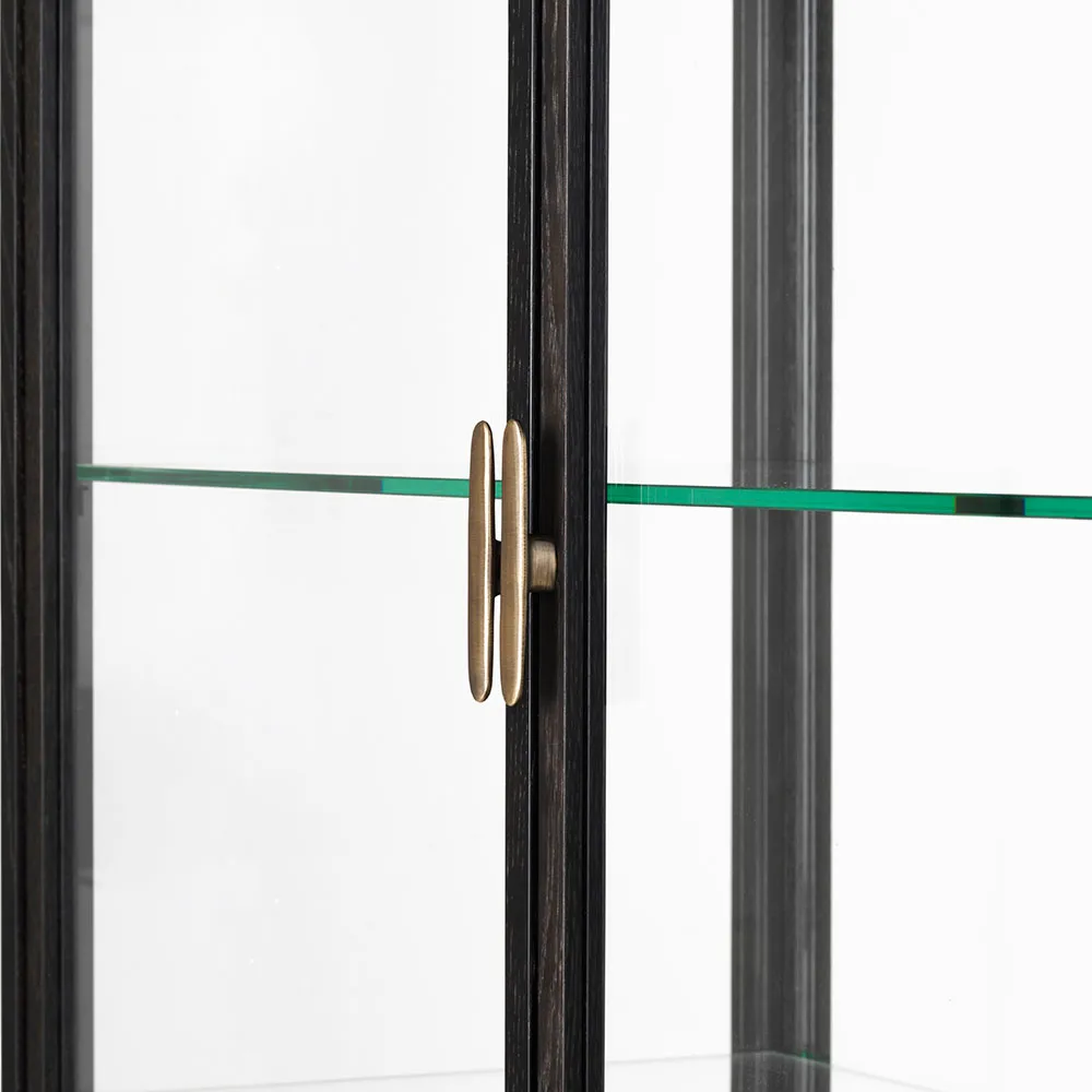 Vitrine Private, verre, chêne lasuré marron-noir GUBI