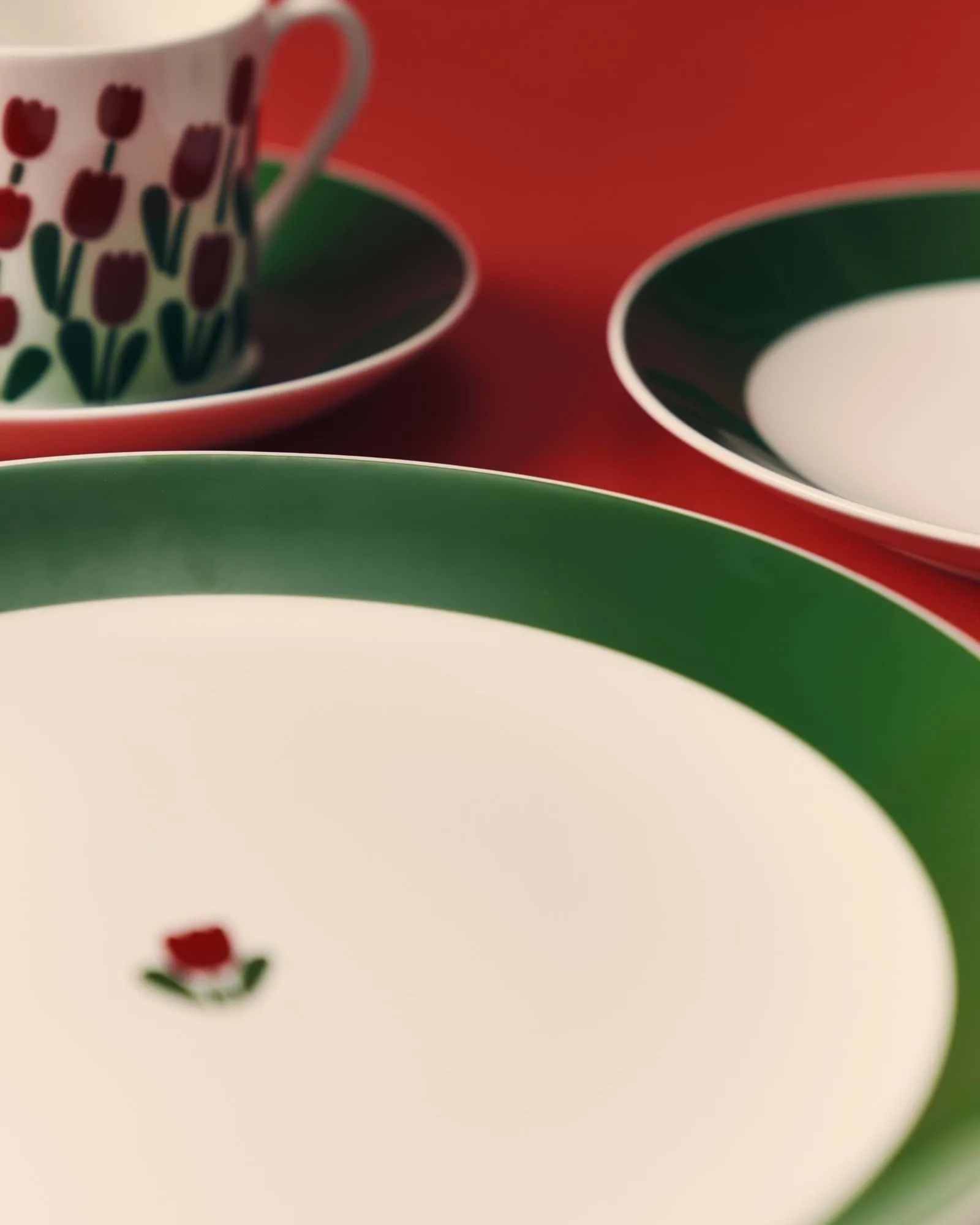 Assiette JULIANA, Rouge, sans bordure, Ø22 cm Gustafsbergs Porslinsfabrik