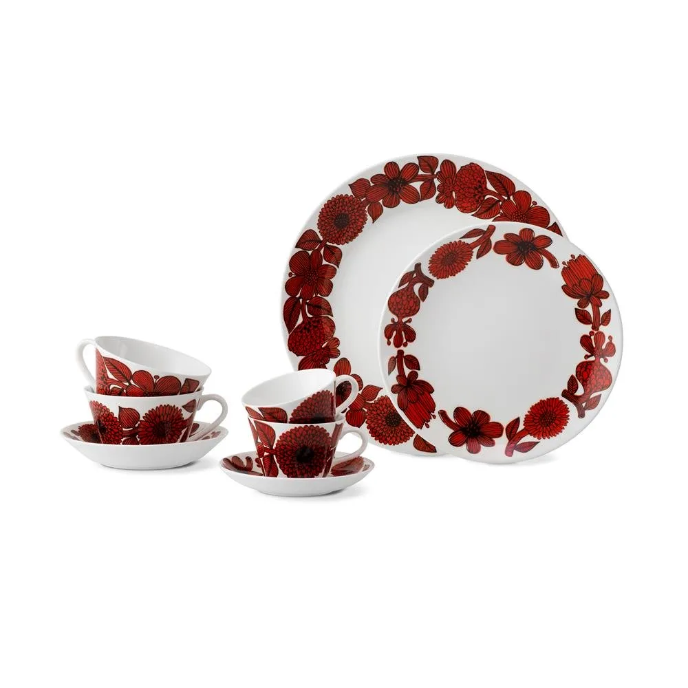 Assiette Röd Aster, Ø 18 cm Gustafsbergs Porslinsfabrik