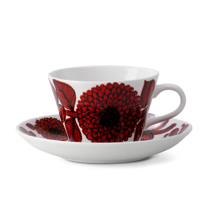 Ensemble tasse à café Röd Aster - Tasse à café + soucoupe - Gustafsbergs Porslinsfabrik